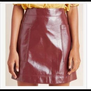 Maeve by Anthropologie faux patent leather skirt